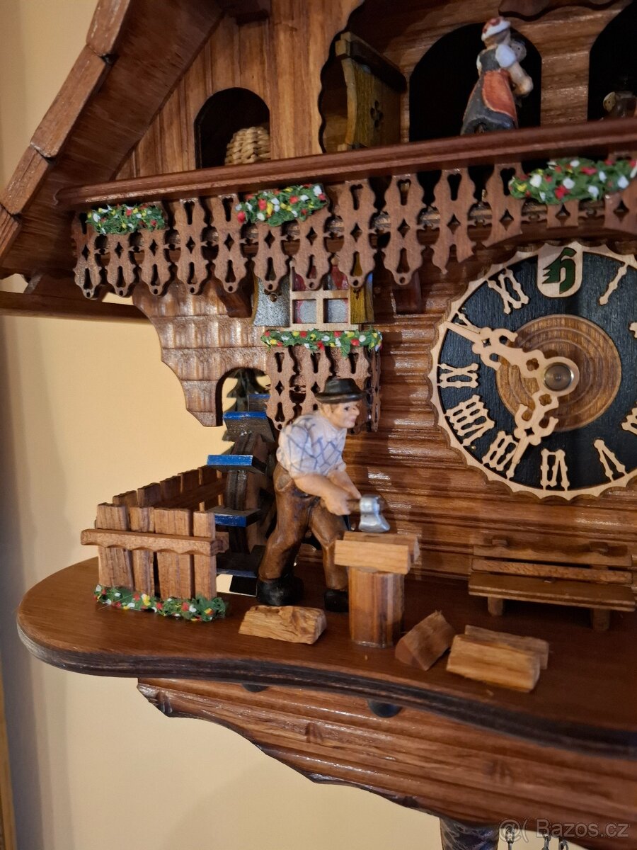 Třizávažove kukačkové hodiny HONES - 7