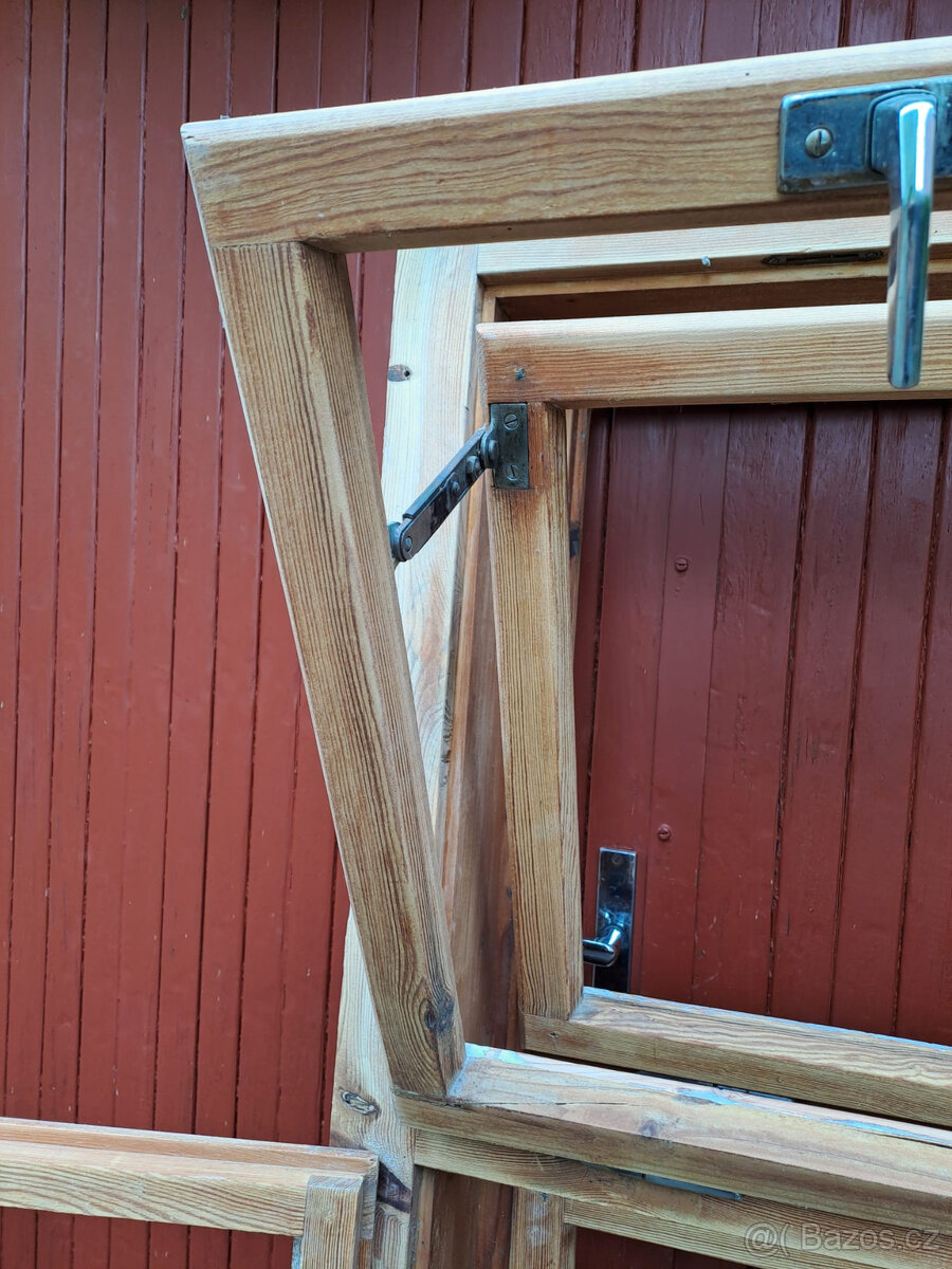 Dřevěné kastlové - špaletové okno 3ks - 7