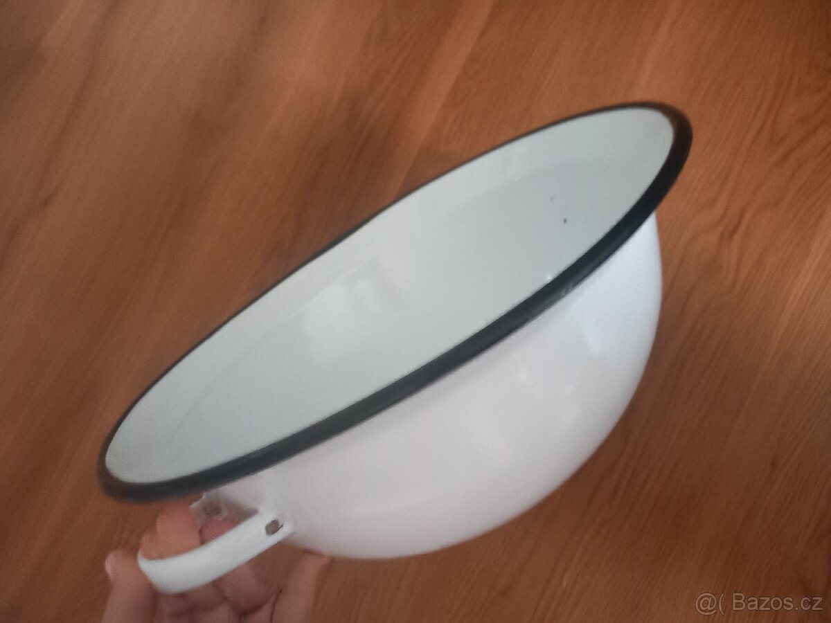 Velká smaltovana misa, made in Czechoslovakia - 7