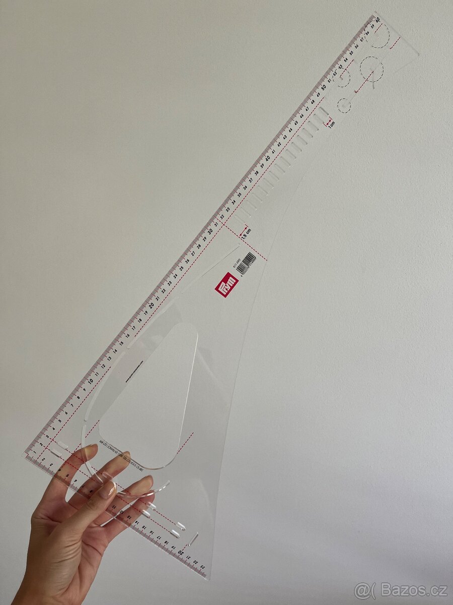 Krejčovský příložník / pravítko Prym délka 60 cm - 7