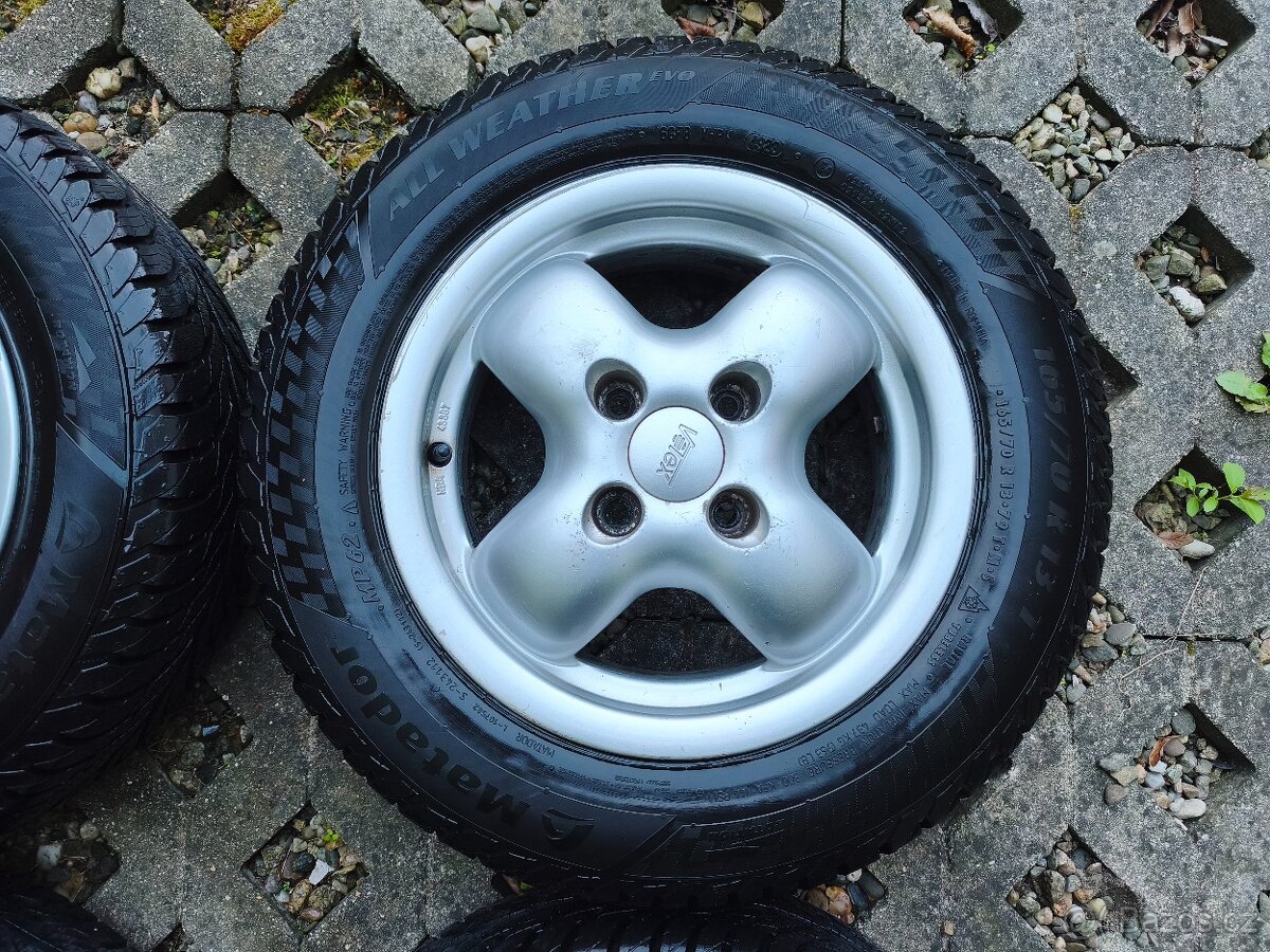Celoroční pneu 165/70 R13 i s ALU Ronal Votex - 7