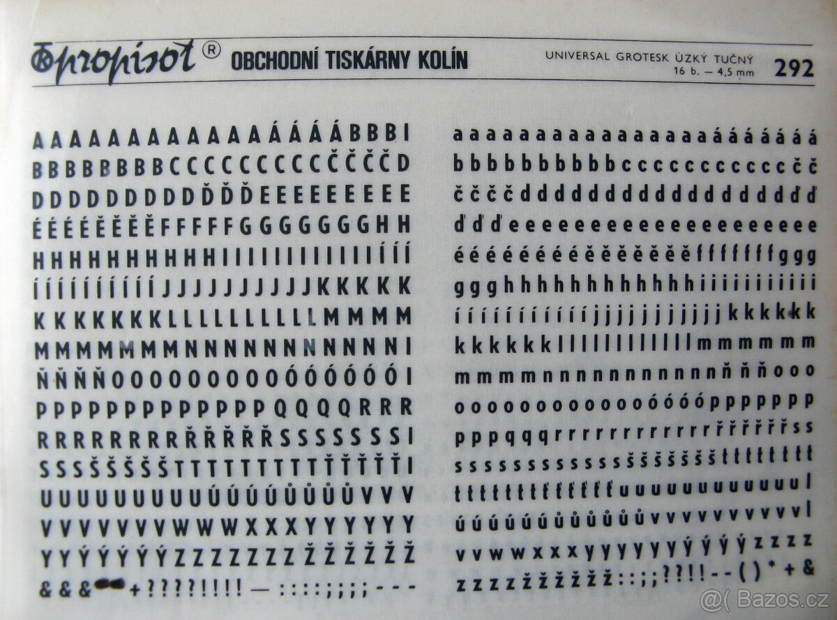 Propisot (suché propisovací obtisky) z 80.let - 7