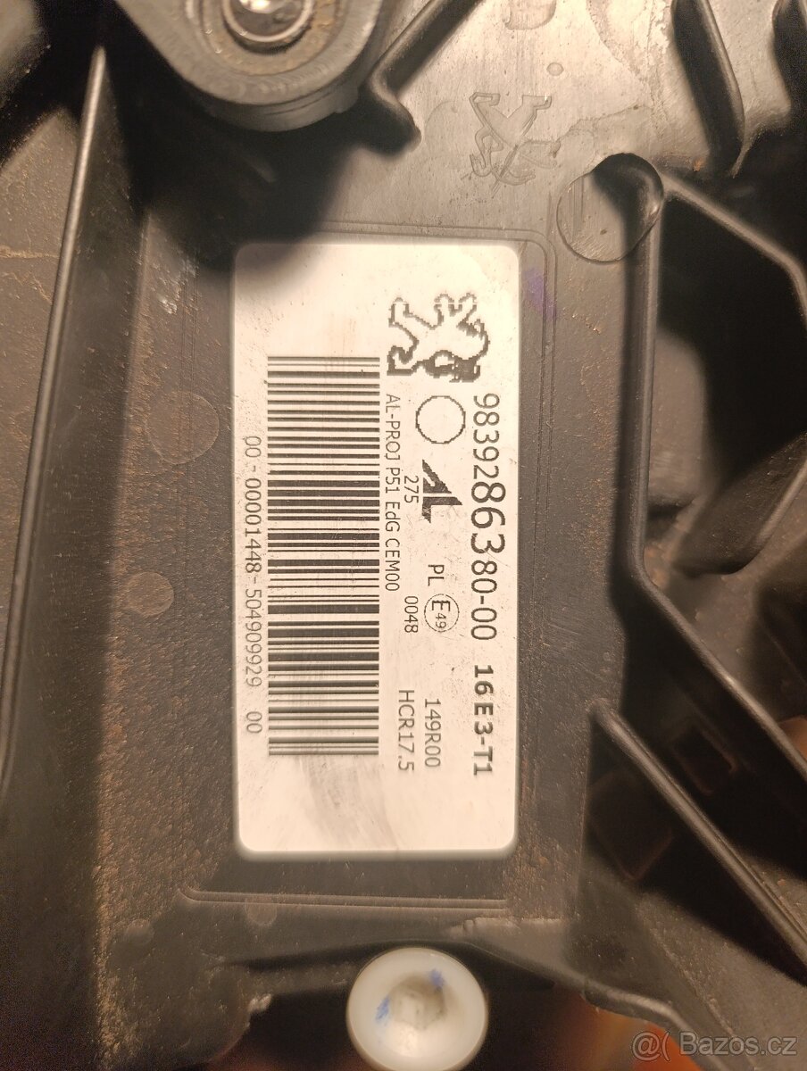 Levý Světlomet Peugeot 308 - 98392863 - 7
