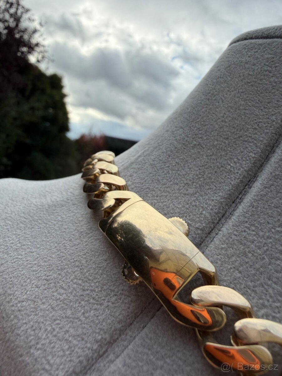 Zlatý řetěz CUBAN CHAIN - 59.97g 65cm - 14mm - NOVÝ ZLATO - 7