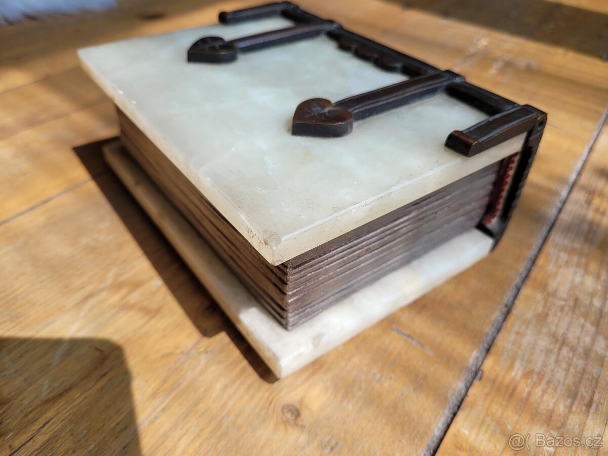 Krásná starožitná krabička - Patriot - kov kámen Praha lípa - 7