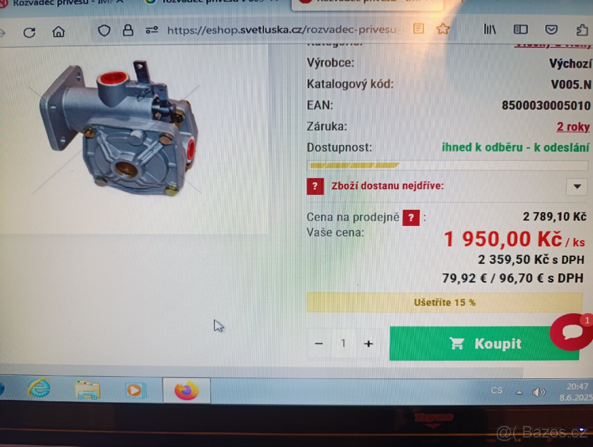 Rozvaděč přívěsu V 005.N - 7