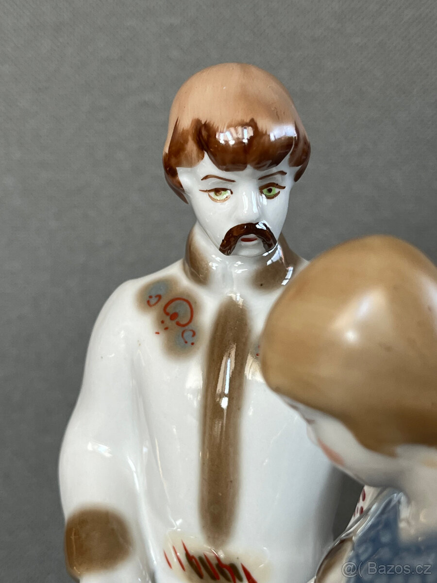 Sběratelská soška Zamilovaný pár 25.5 cm, Polonne USSR - 7