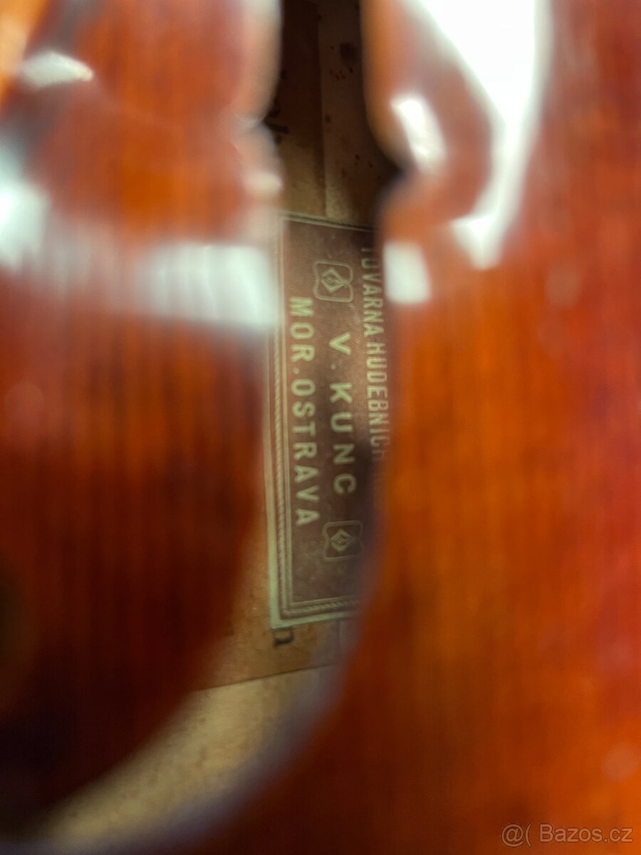 Staré housle V. Kunc cca 1930 - seřízené - 7