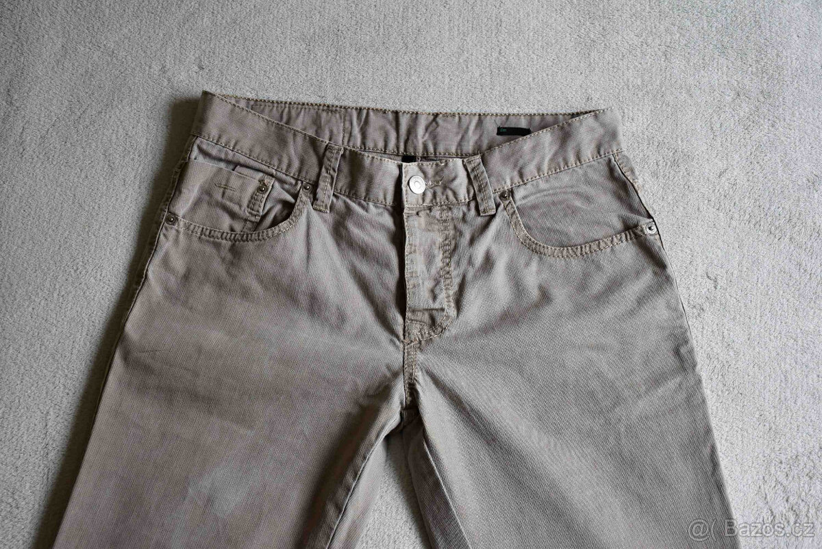 Béžové slim kalhoty Benetton a zateplené Betty Barclay S - 7