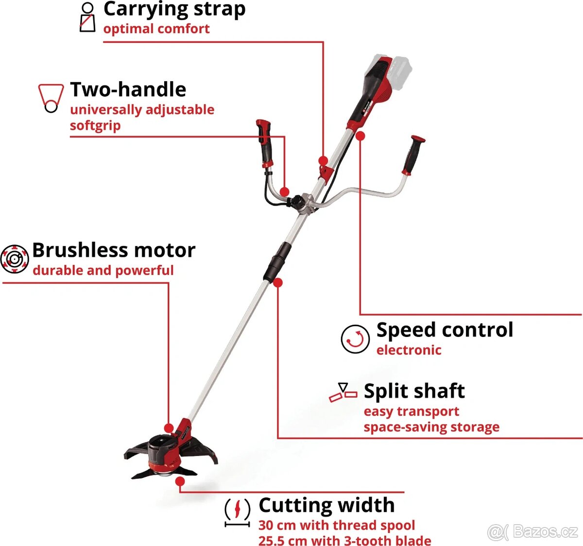 Aku křovinořez AGILLO 36/255 BL-Solo - 1x použitá - POWER-X - 7