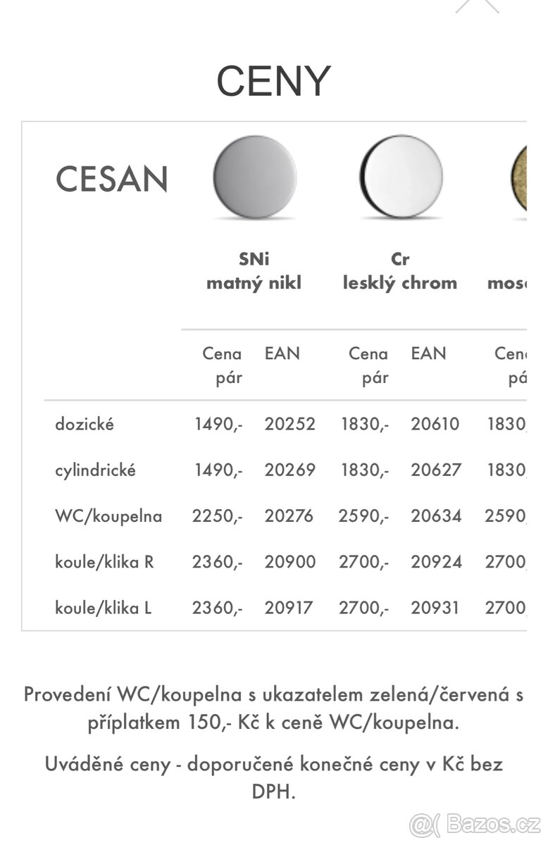 KOVANI NA DVERE Rozetové 29 ks - 7