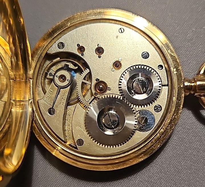 Vzácné zlaté kapesní hodinky August Ericsson - 7
