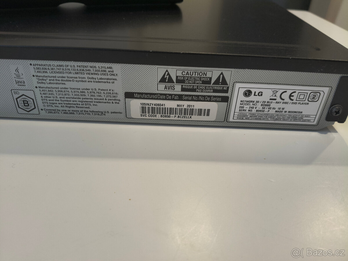 LG BD660 Blu-ray DVD a CD player - 7