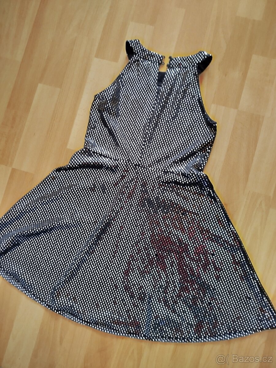 Sváteční šaty Lindex,vel.134,svetr H&M, vel.122/128 - 7