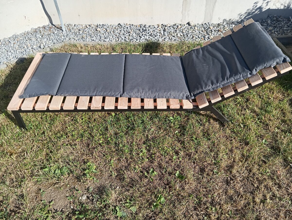 Lehátko z modřínu a kovu - 7