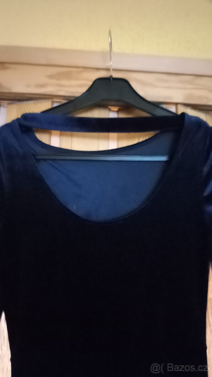 Tmavě modré sametové šaty Orsay, vel. XS - 7