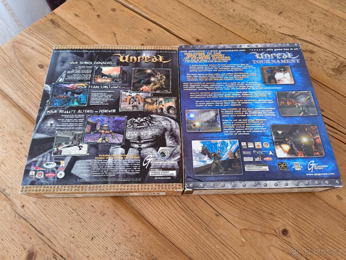 PC hry - "Unreal" a "Unreal Tournament" (SEALED, BIG BOX) - 7