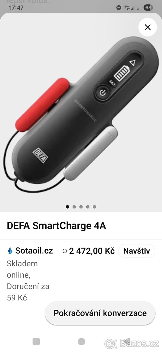 Nabíječka autobaterií DEFA SmartCharge 4A - 7