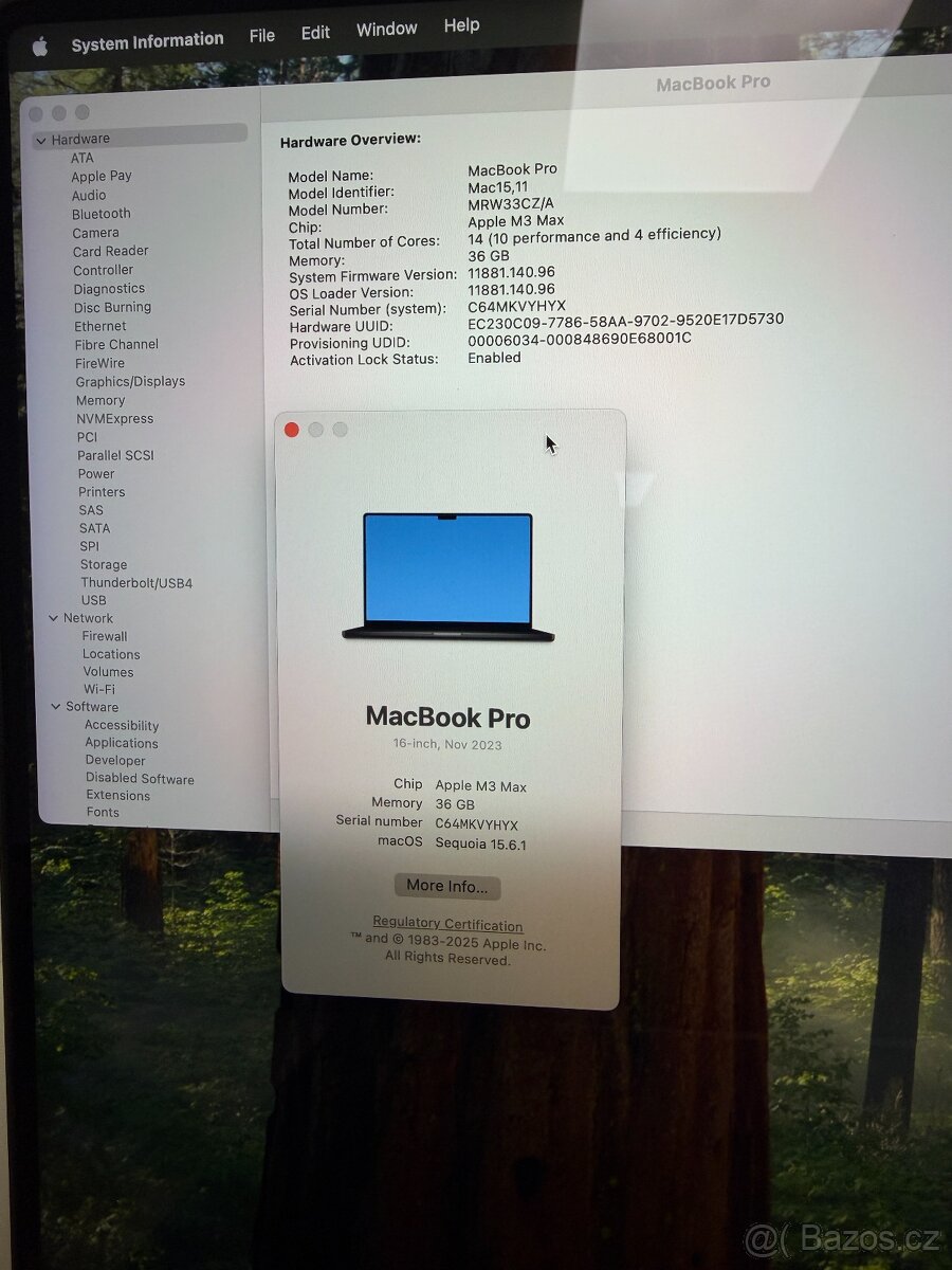 MacBook Pro 16" M3 Max 14 CPU 30 GPU 36GB 1TB, ZÁRKUA 08/26 - 7
