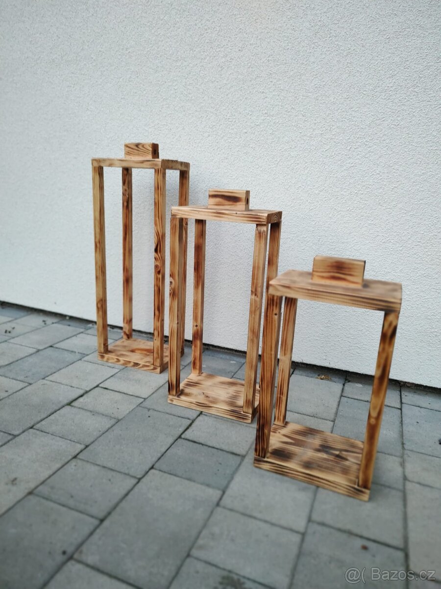 dřevěné lampiony - sada - 7