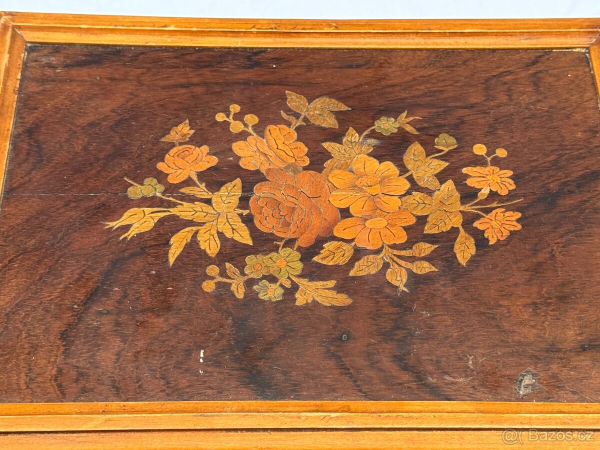 Krásná velice stará šperkovnice Empír - 7