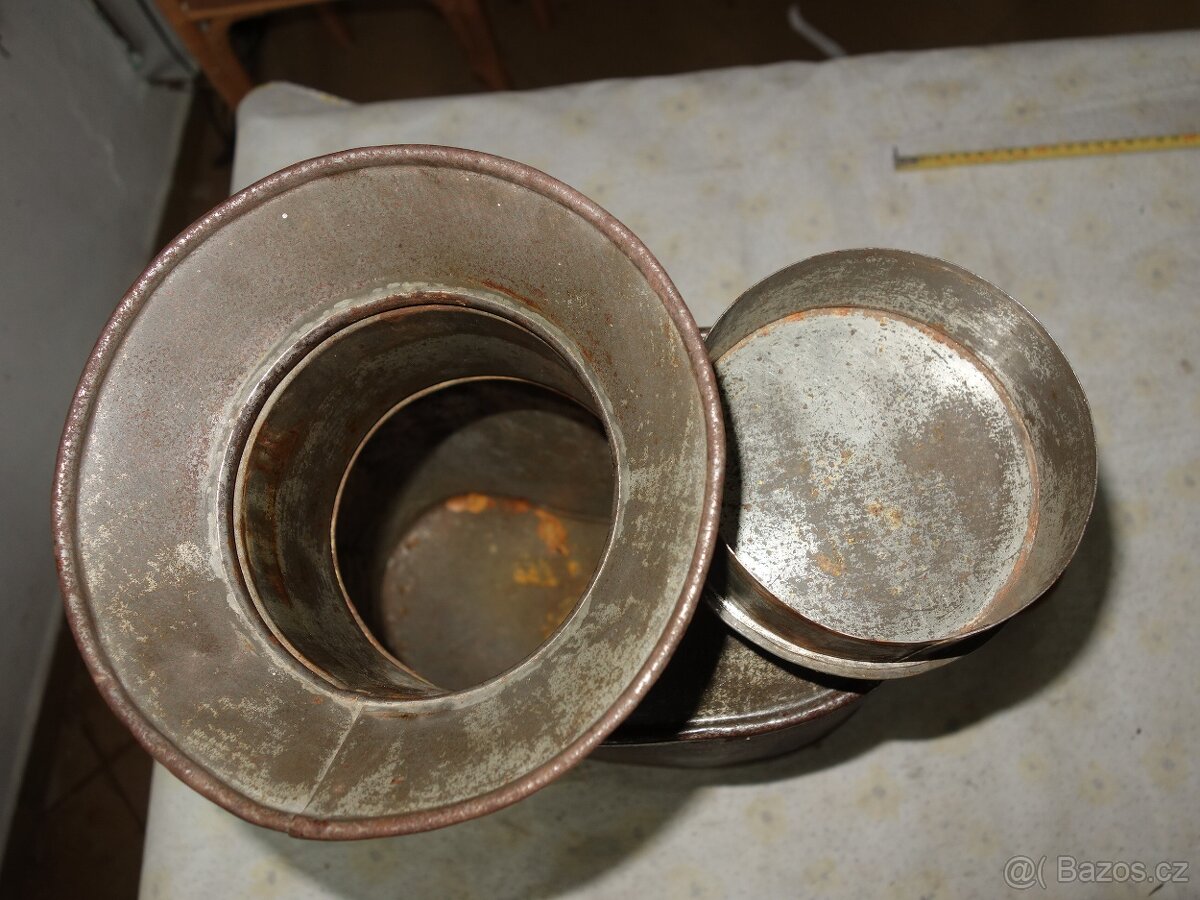 Plechové vědro vojenské ?, konvice na mléko na záda č.2 - 7