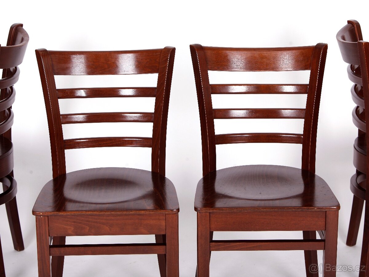 Zachovalé bukové jídelní židle, 4 kusy - 7