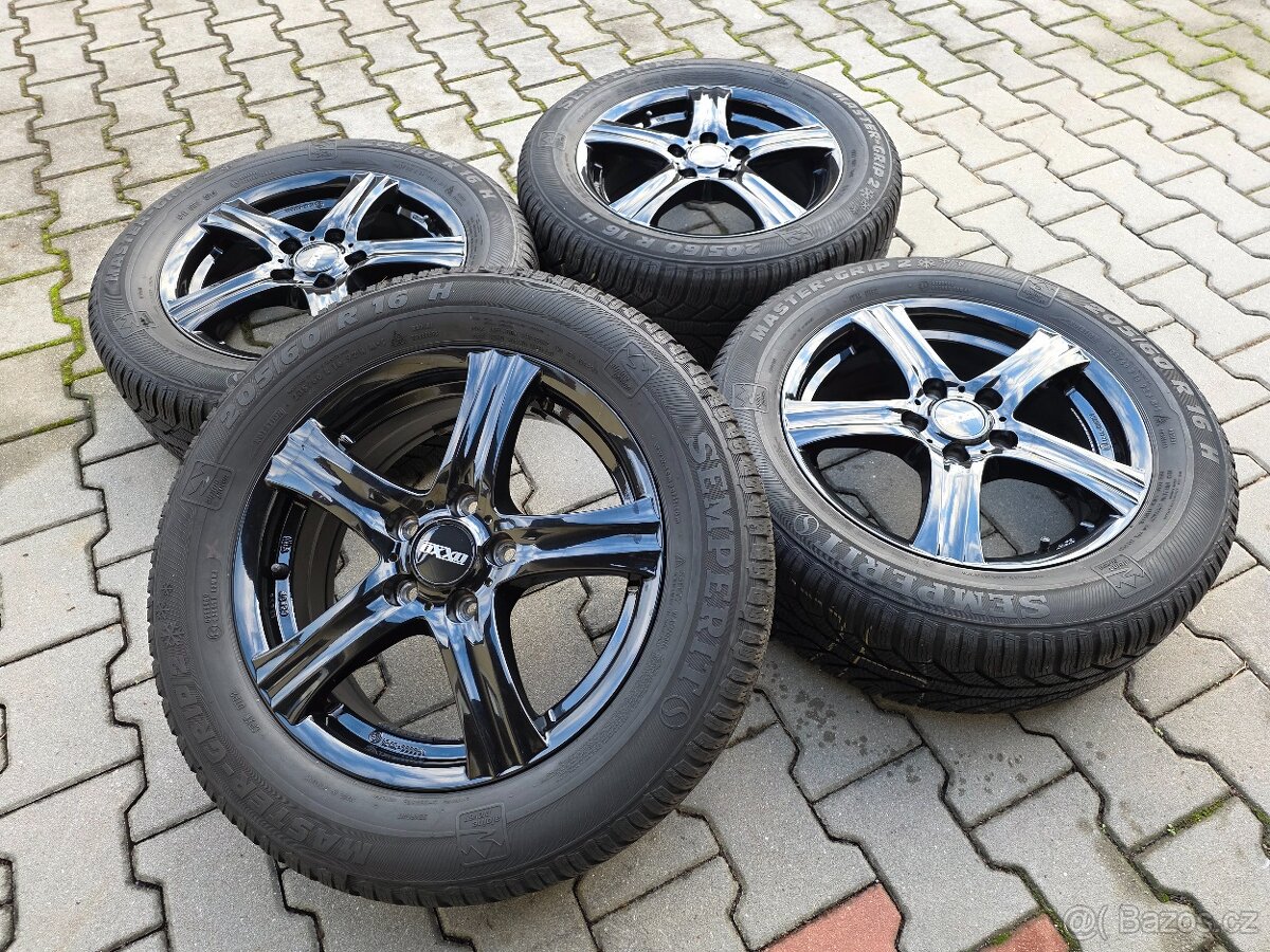 Alu kola Oxxo 5x112 Zimní semperit 205/60/16 černé - 7