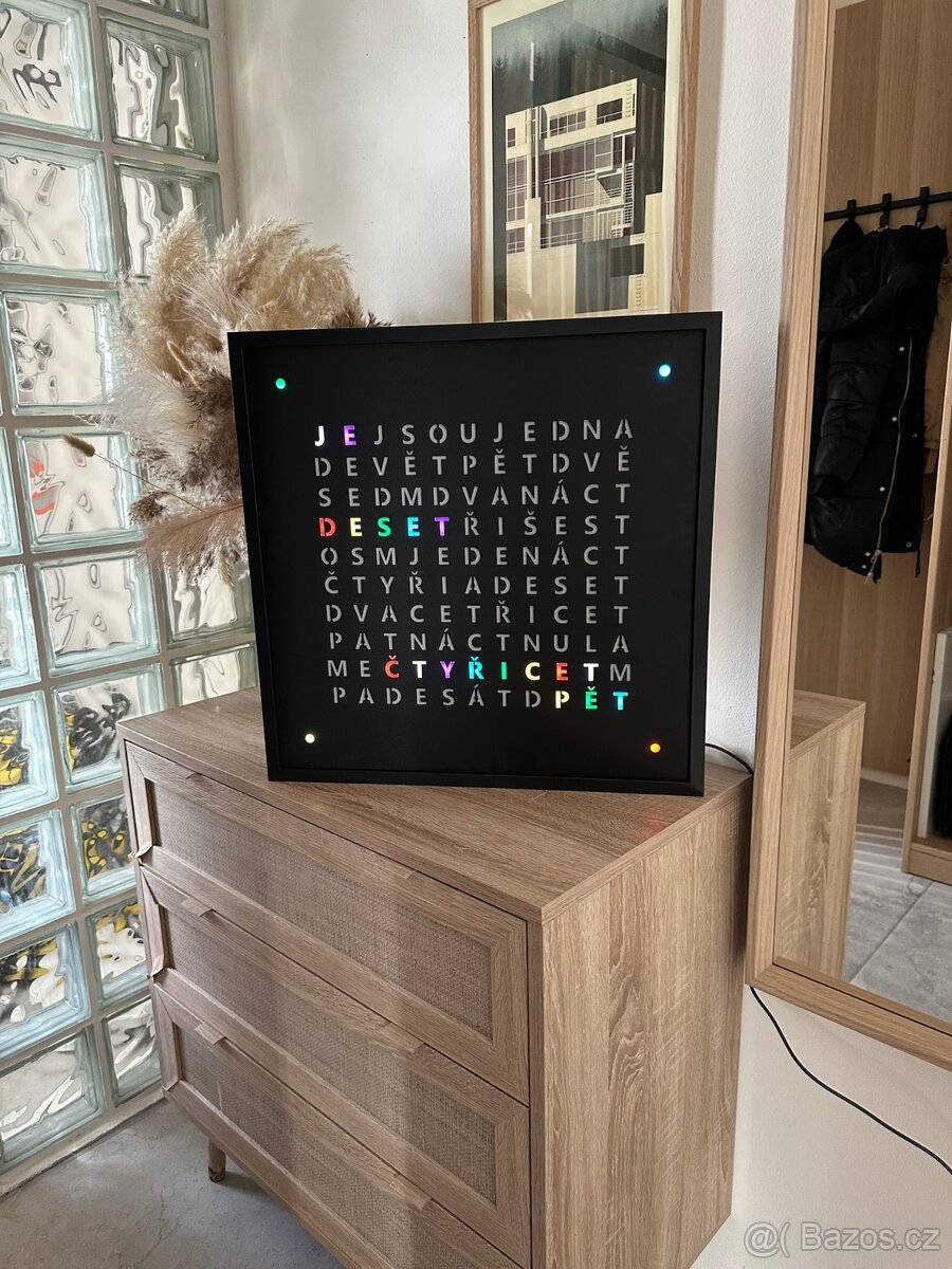 Slovní hodiny (word clock) velké - 7
