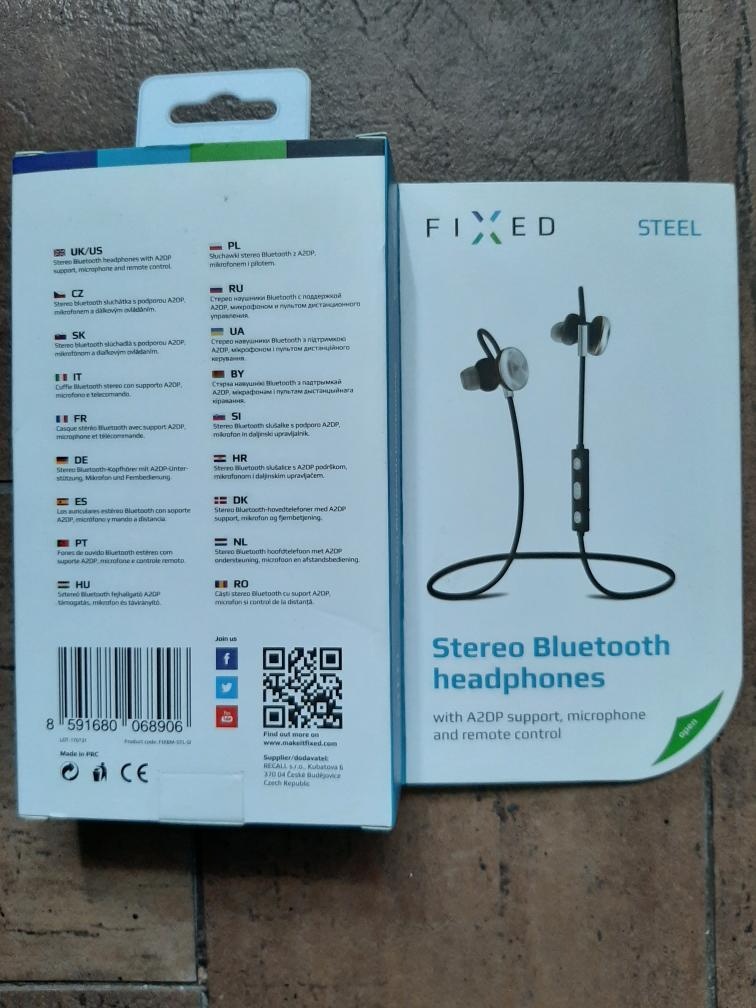 Fixed Bluetooth sluchátka Steel, A2DP, černá, nová - 7