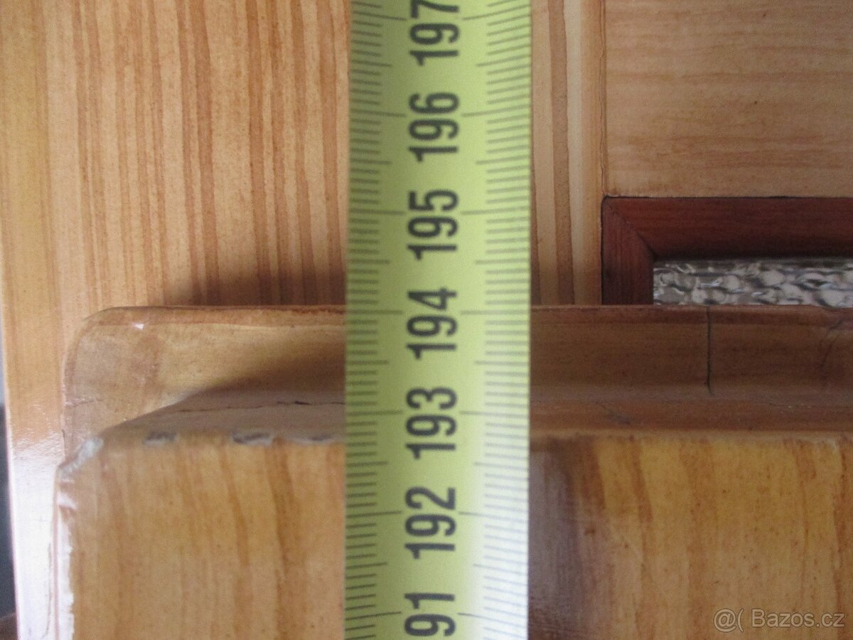 3x starší dveře-2x80P,proskl.1x90P.proskl."fládrované,pěkné - 7