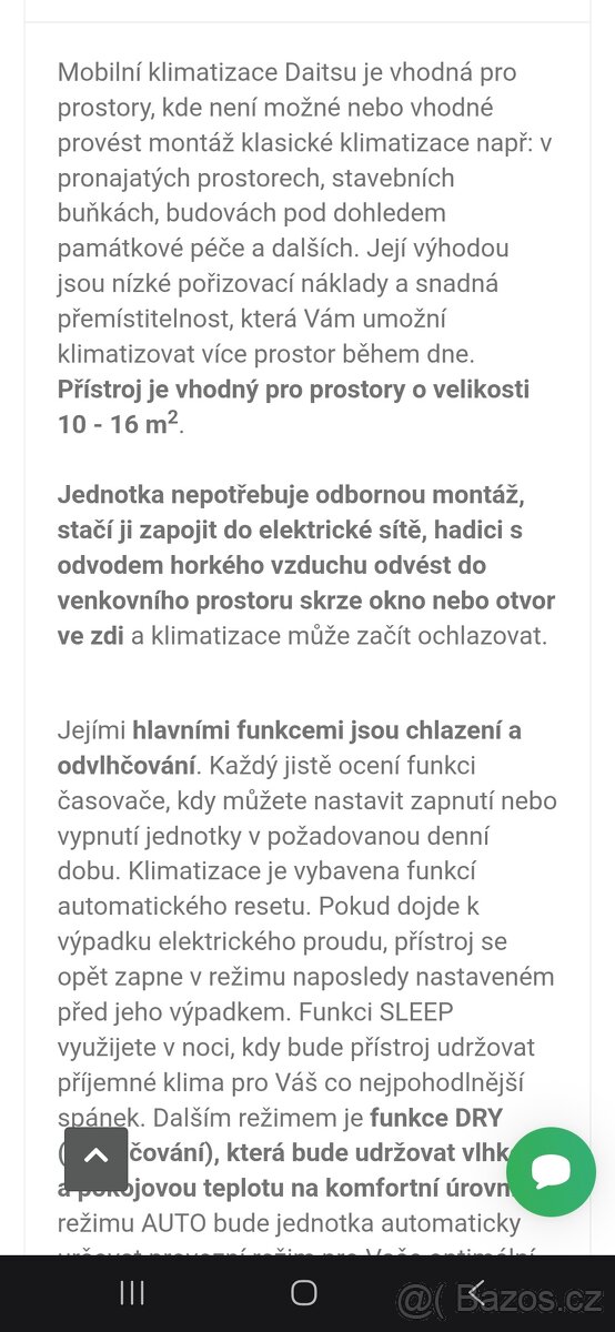 Mobilní klimatizace Daitsu APD 9CK - 7