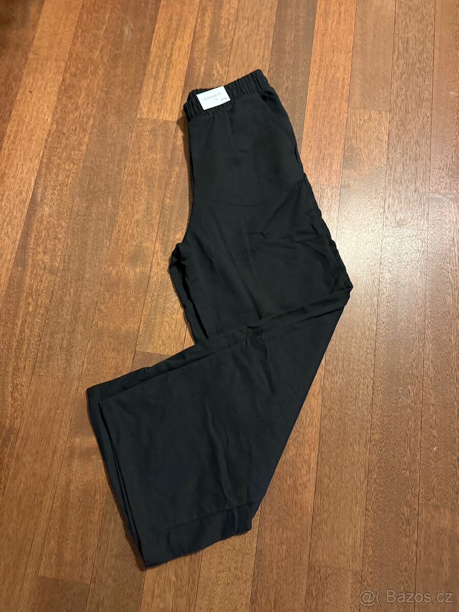 Široké kalhoty teplákovina, L - 7