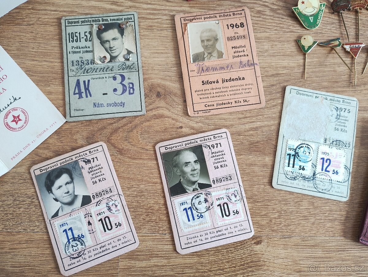 RETRO košile ČSAD s visačkami a odznaky-nález z půdy - 7