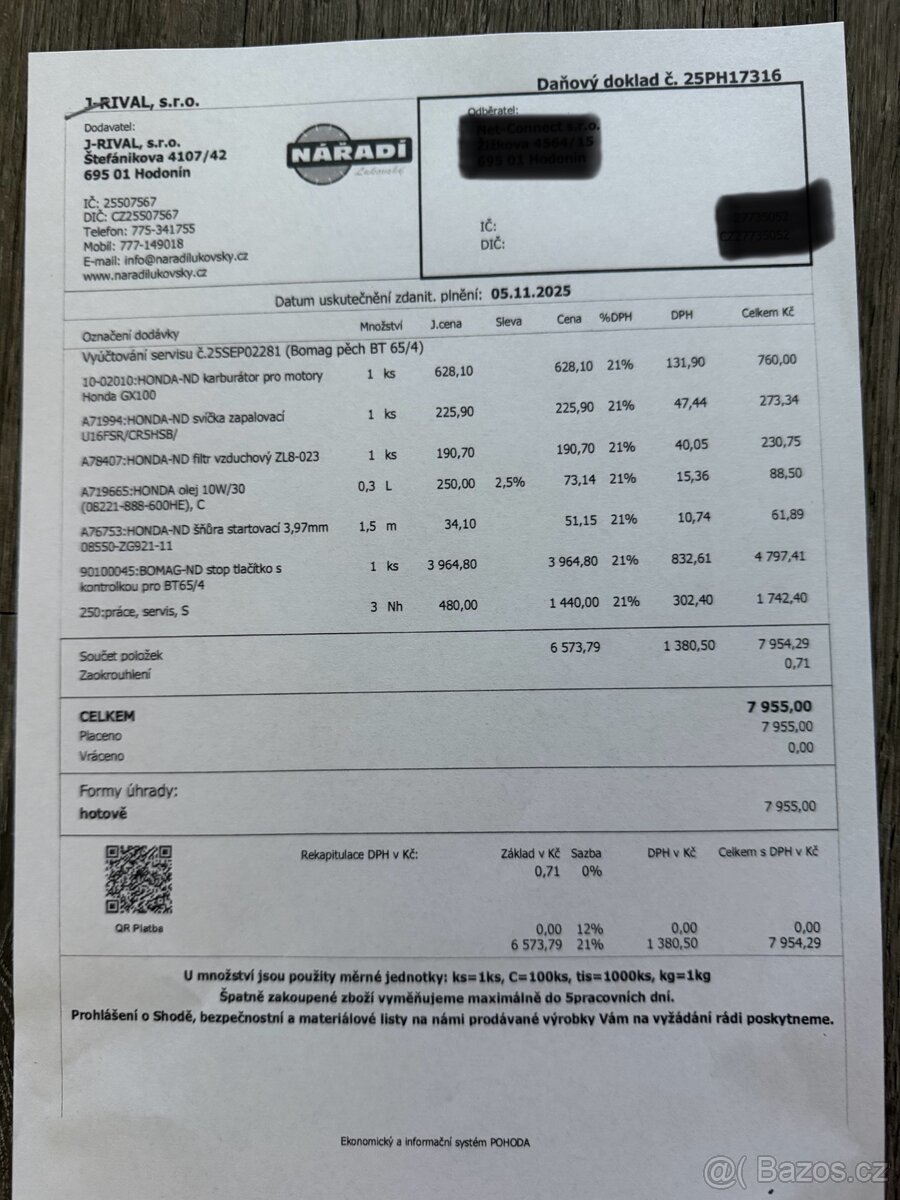 Vibrační pěch Bomag 65/4 po servise - 7