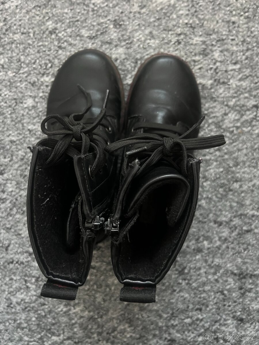 Dětské dívčí černé vyteplené traktorky vel. 27 - 7