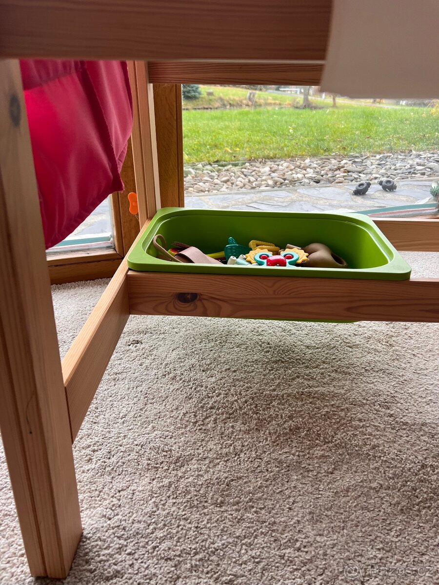 Dětský dřevěný stolek nastavitelný IKEA FLISAT - 7