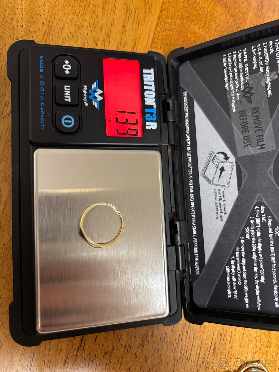 Zlatý dámský prsten 14 kt. 585 váha 1,39g zlato - 7