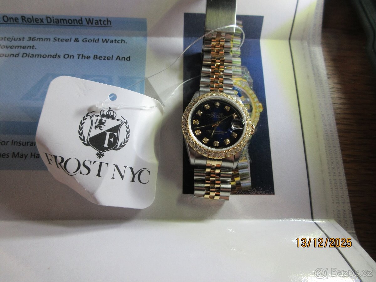 Hodinky ROLEX s diamantovým rámečkem ORIGINÁL - 7