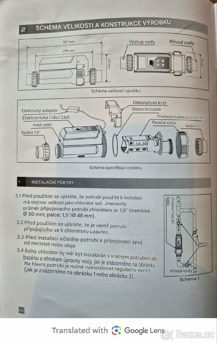 NOVÝ Solinátor Palicy EC20 – Výkonný chlorinátor do 85m3 - 7