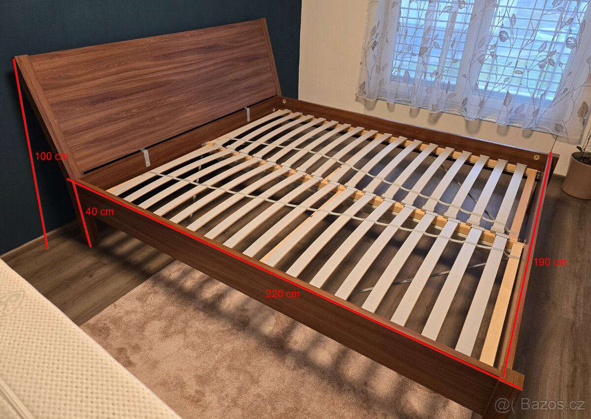 Manželská postel IKEA NYVOLL - 7