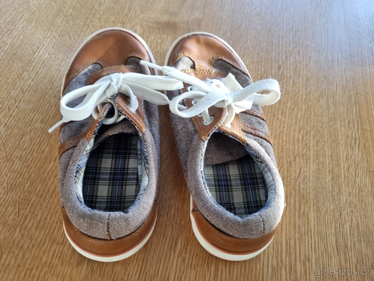 Dětské tenisky kůže/textil šněrovací vel. 29 jako nové - 7