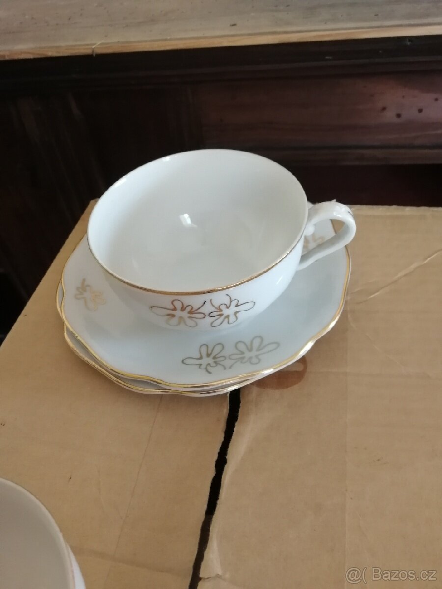 Čajový pozlacený set - 7