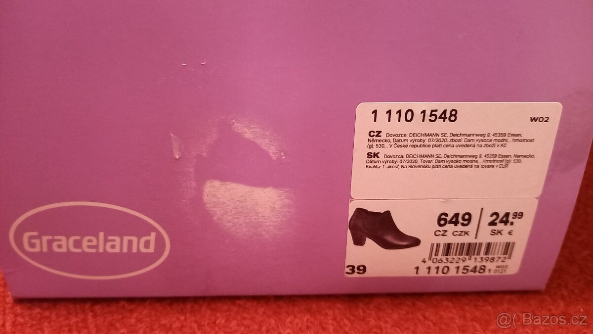 Kotníkové boty - velikost 39 - 7