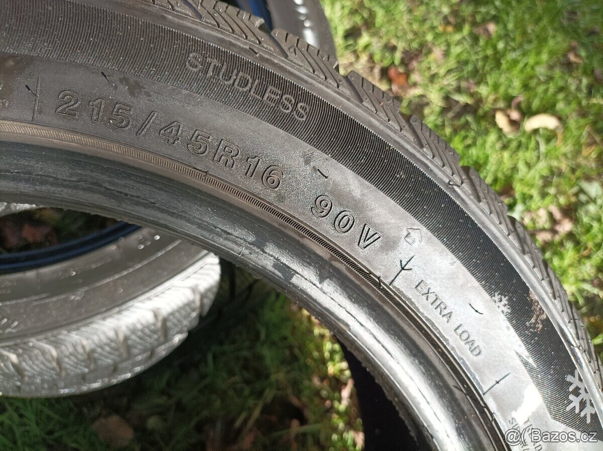 2 zimní pneumatiky Imperial 215/45/16 6,5mm - 7