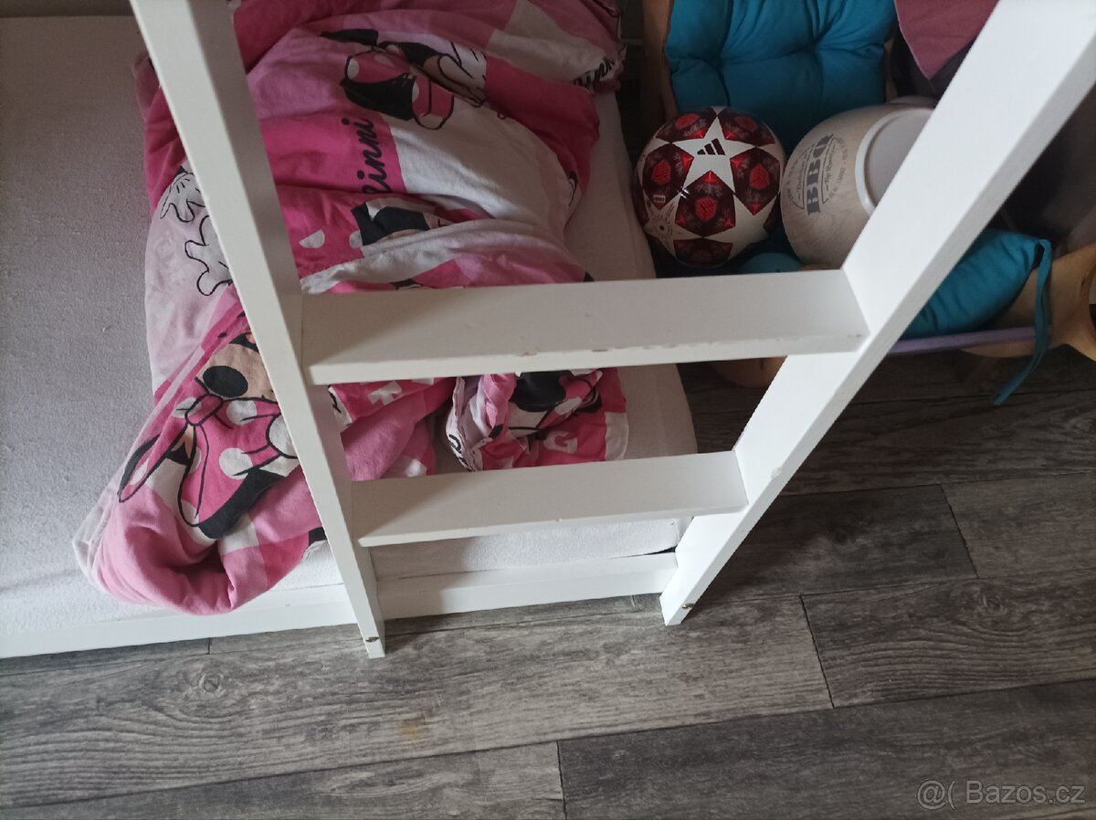 Patrová domeckova postel z borovicového dřeva - 7