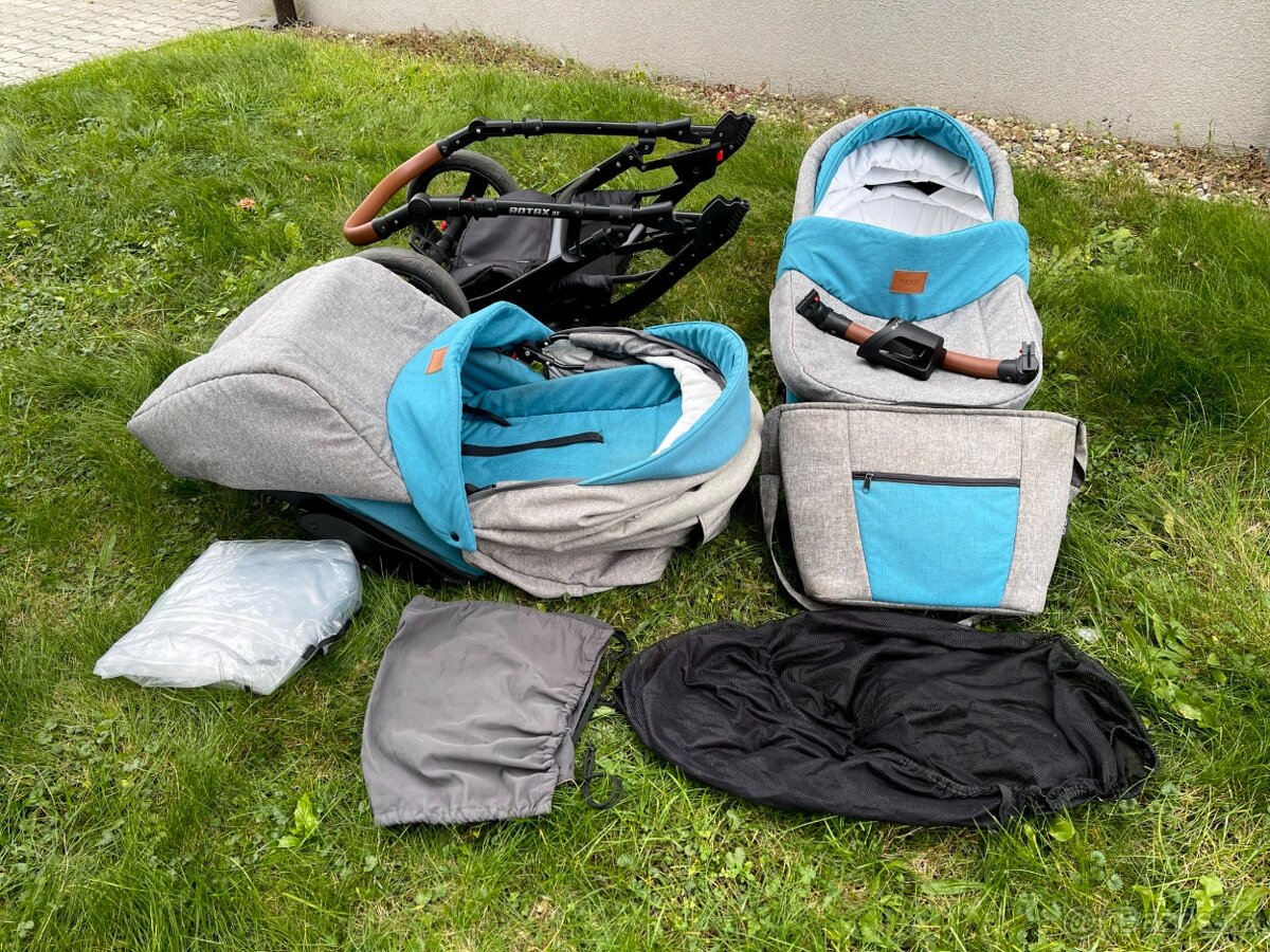 Kočárek Kunert Rotax, rok 2022, kombinovaný, černý/tyrkys - 7