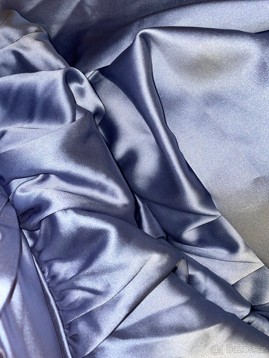 Nebesky modré plesové šaty - 7