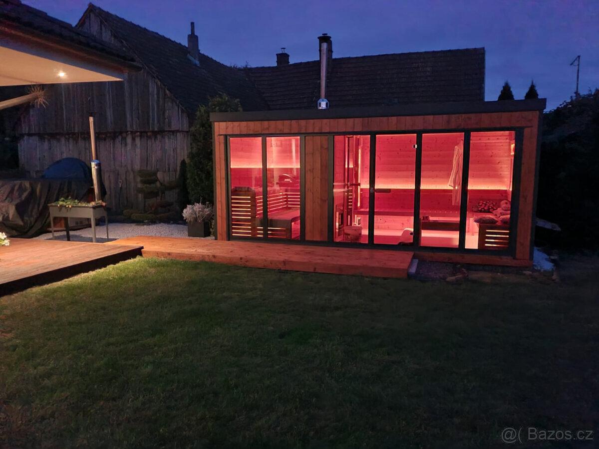 Venkovní saunový domek s odpočívárnou - 7