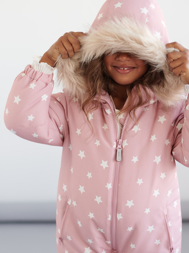 ☘️ Dívčí HVĚZDIČKOVÁ KOMBINÉZA zimní overal světlý vel. 98 - 7